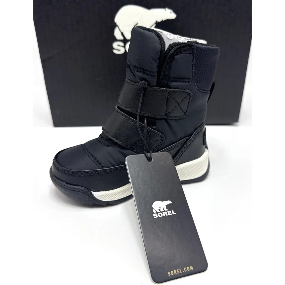 Sorel Little Kids Whitney II Puffy Mid WP Boots Black Size 4 Toddler