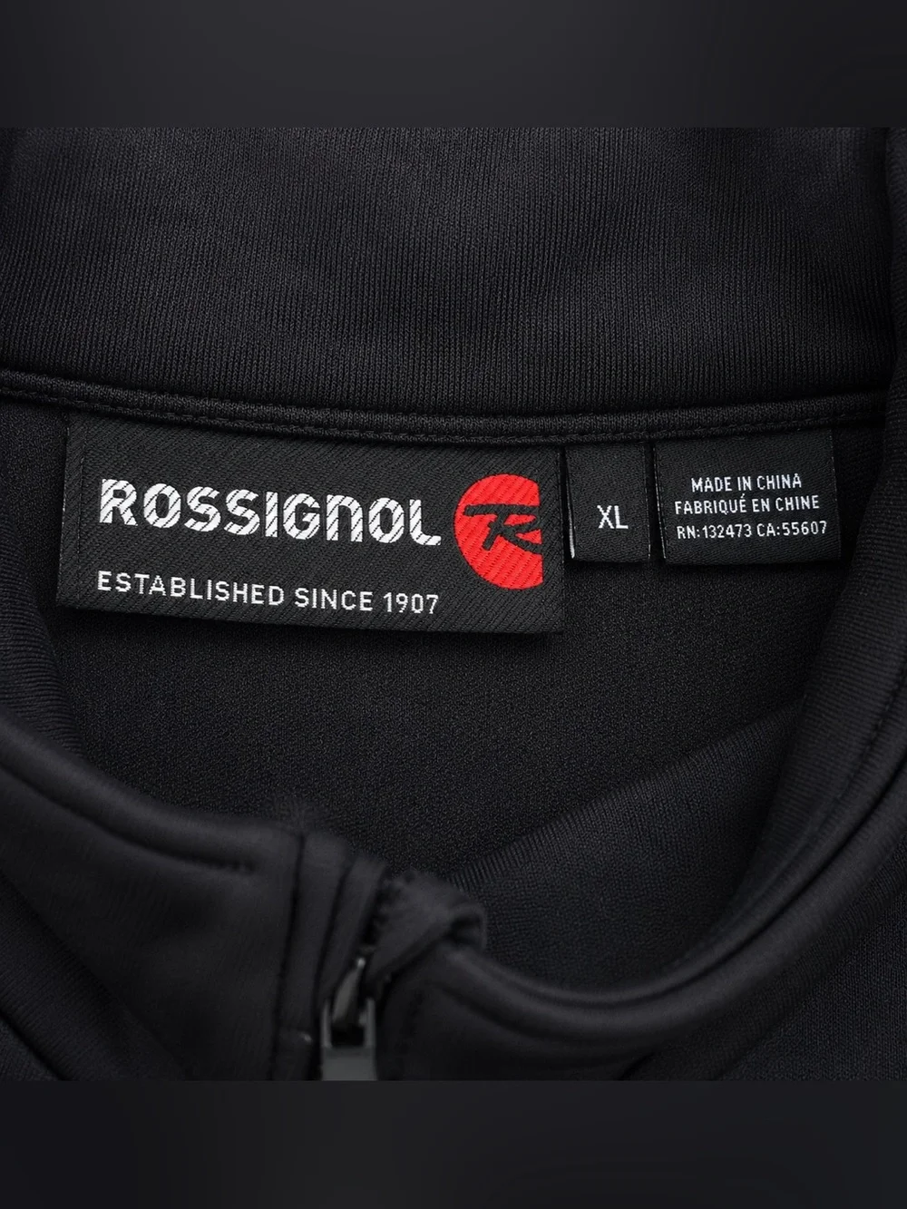 Rossignol XL Quarter Zip Pullover Black Performance Stretch Ski Golf Jacket