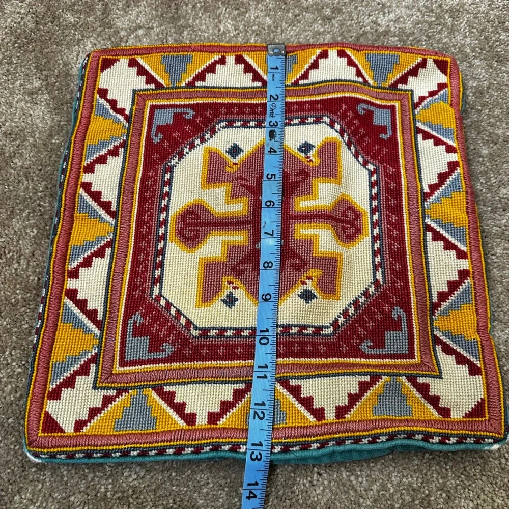 Handmade needlepoint pillow