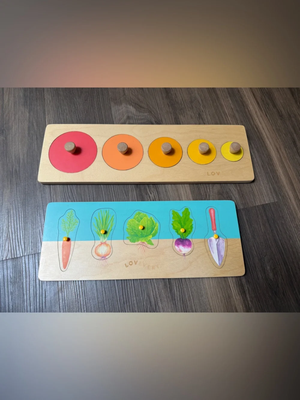 Lovevery Wooden Puzzle Bundle- Circle of‎ Friends/Community Garden