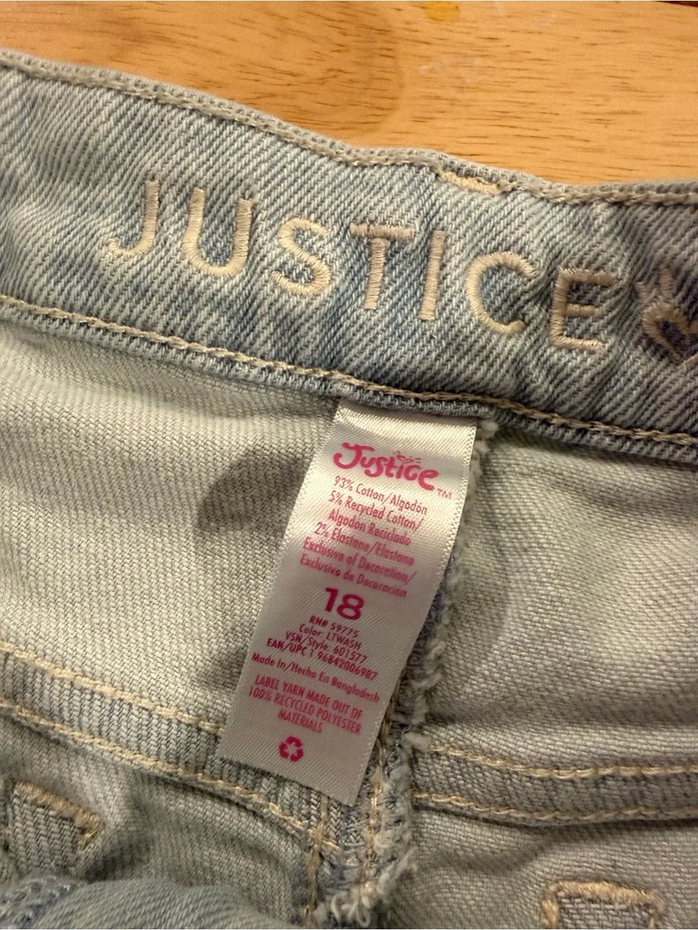 Justice light blue