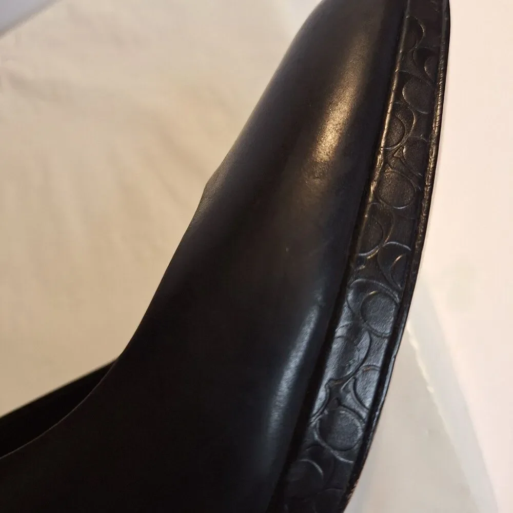 Coach black leather