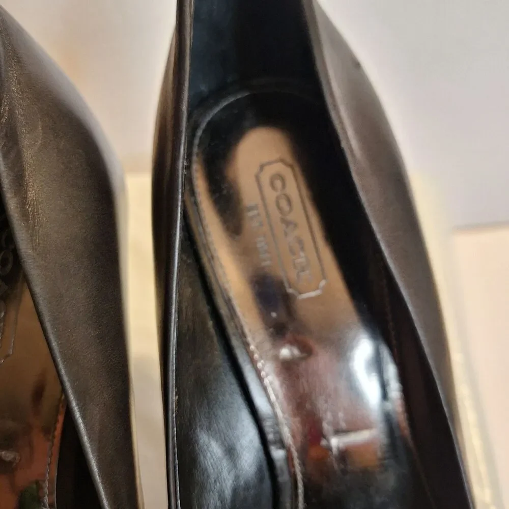 Coach black leather