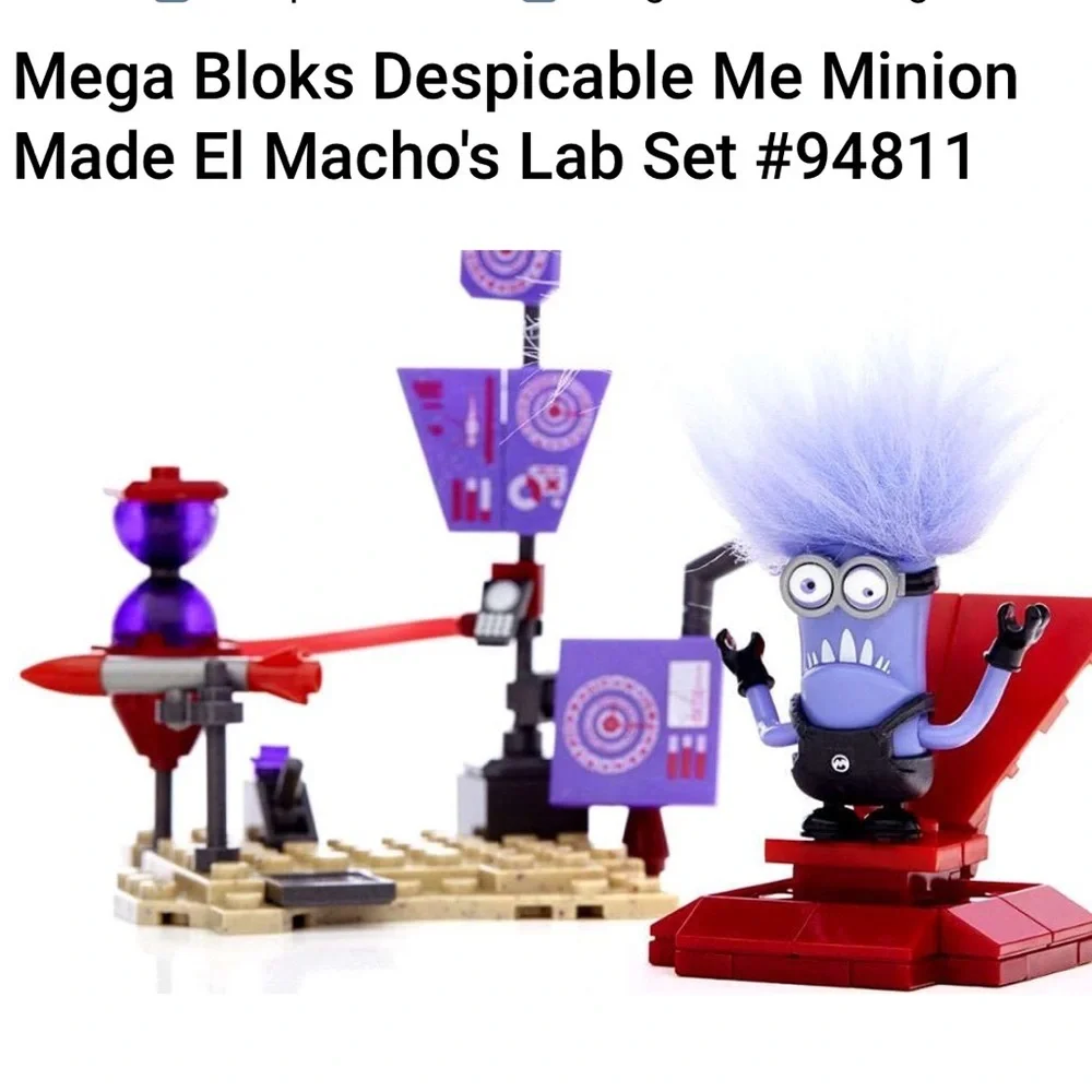Mega Bloks despicable me El Macho’s lab 82 pieces new in sealed box Set #94811