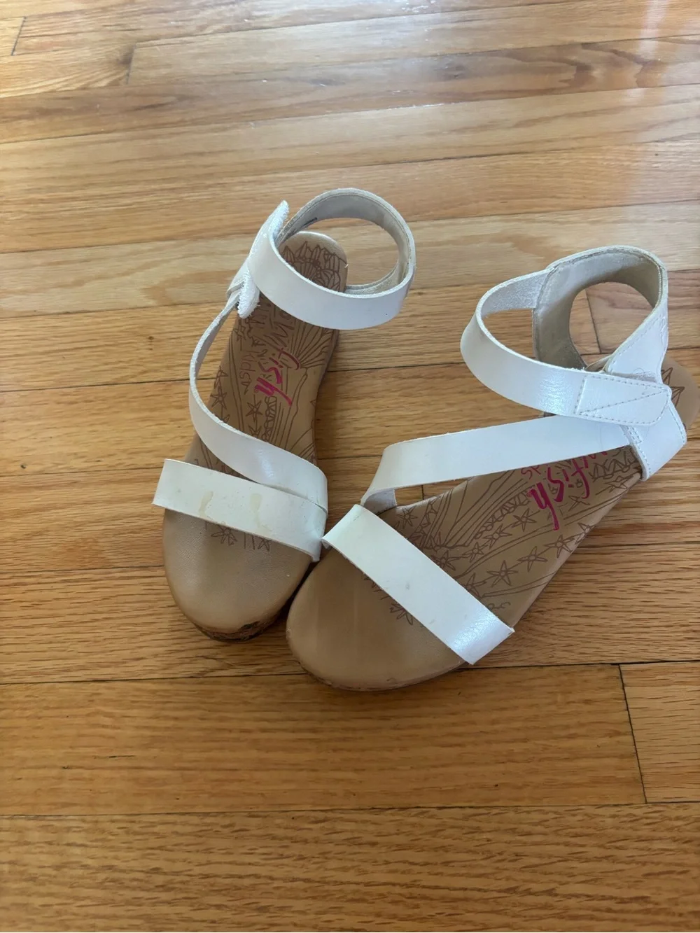 Blowfish Girls' White Strappy Ankle Sandals