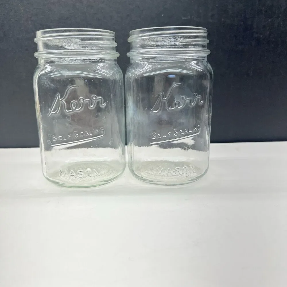 Vintage KERR Self-Sealing Mason Jars: Wide Mouth/Regular, 1/2Gallon/ Quart/Pint