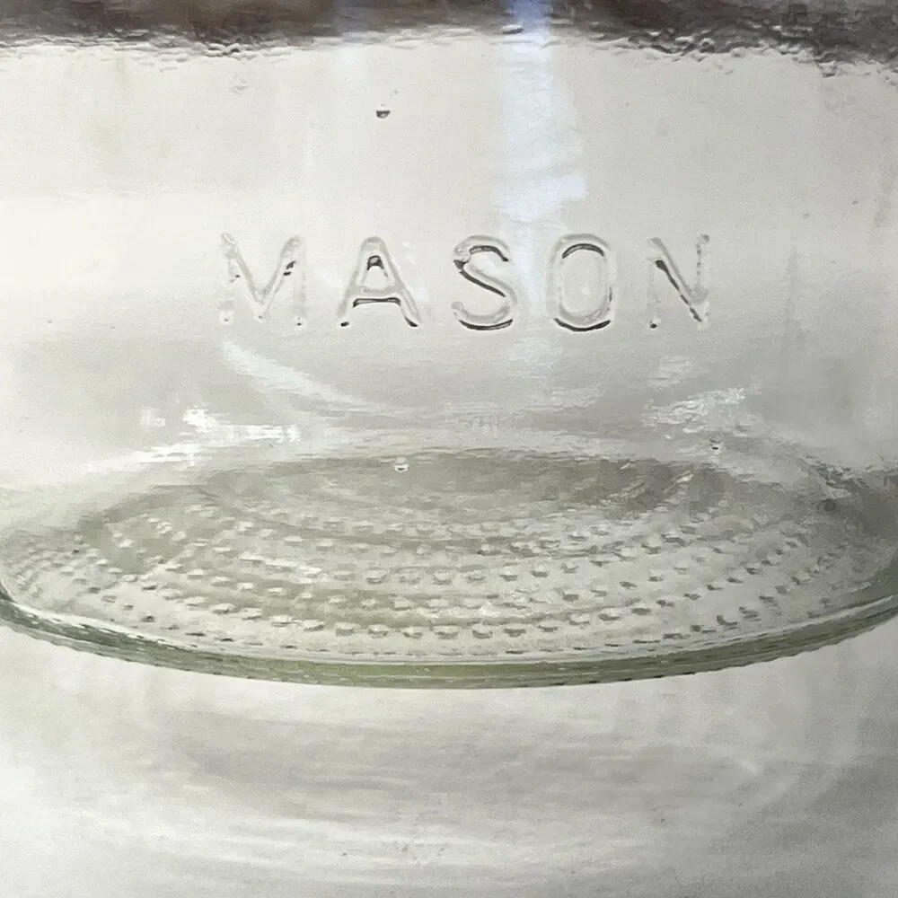 4 Kerr Self Sealing Clear 1 Qt Quart Mason Jars lot of 4 vintage