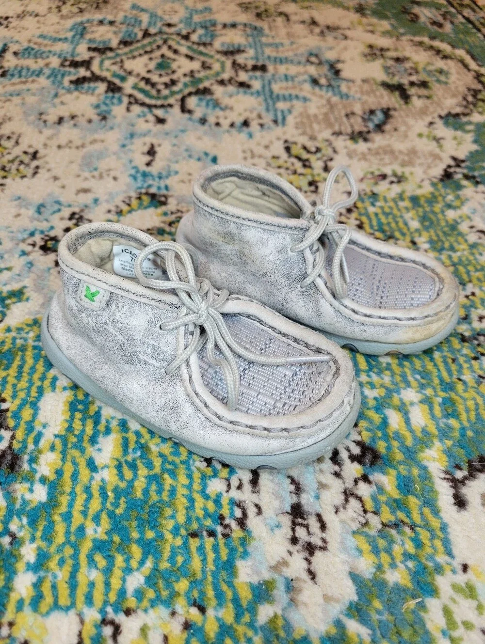 Twisted X Chukka Driving Moccasins in Grey, Size Toddler 7 Medium
