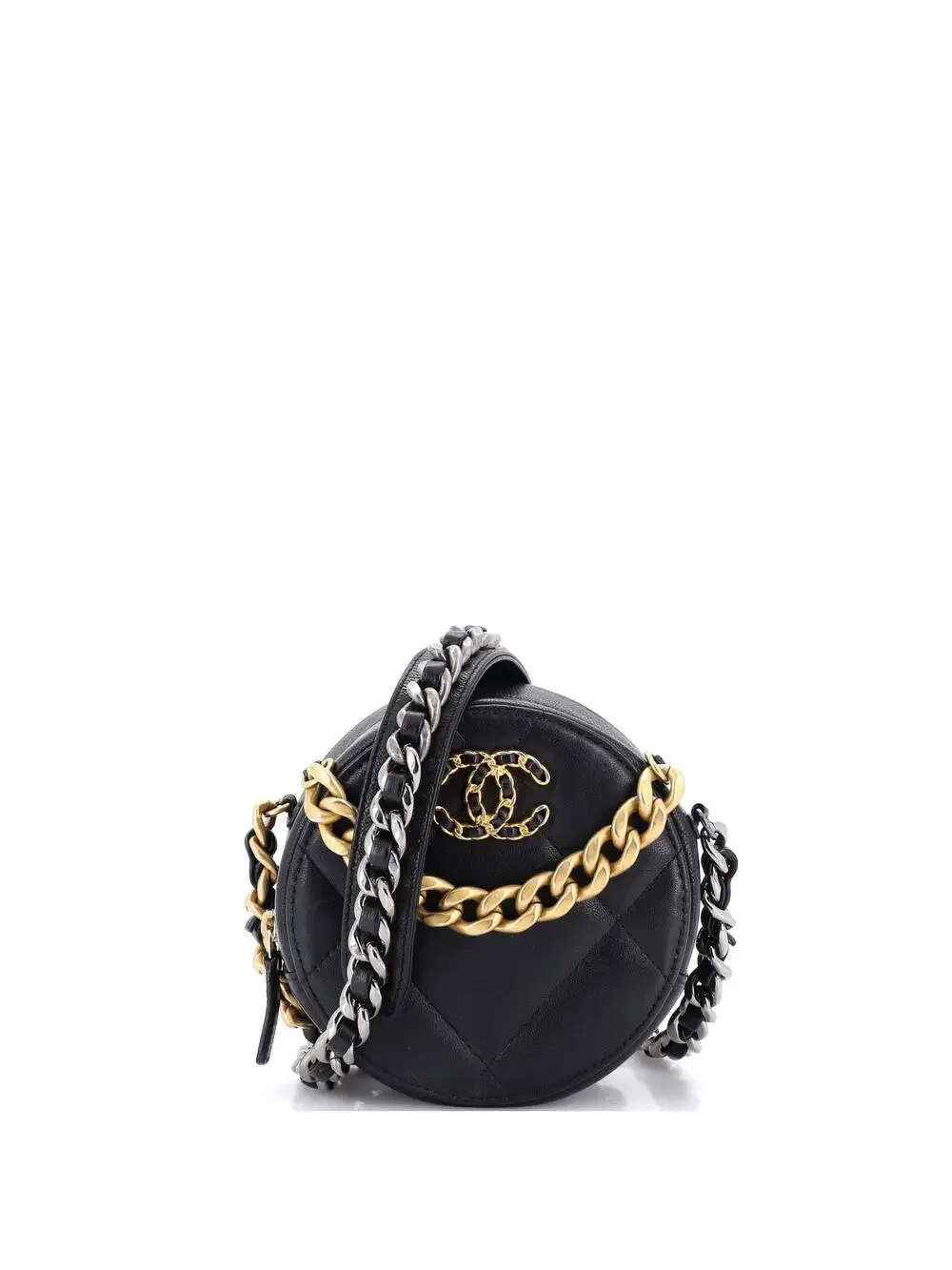Chanel 19 Round Clutch With Chain #259233C25B