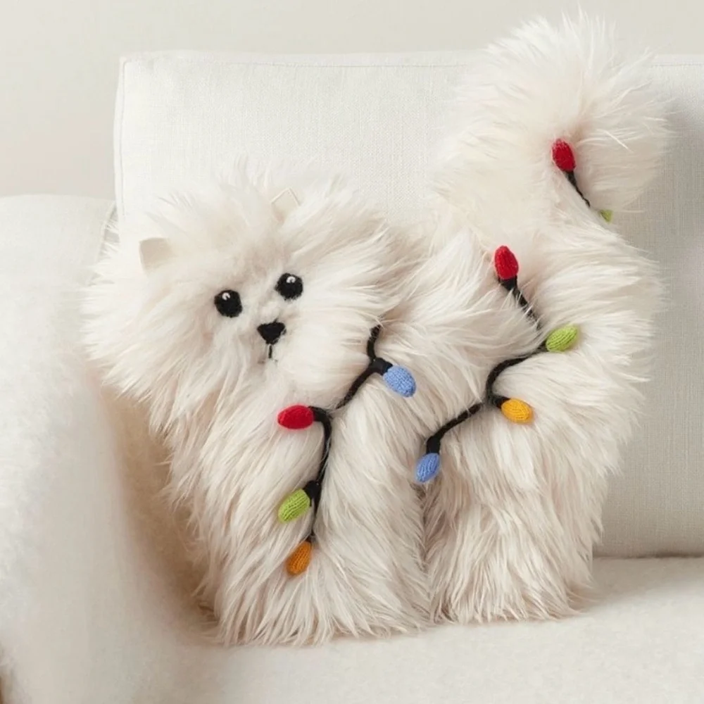 Pottery Barn National Lampoon's Christmas Vacation Cat Plush Stuffed Pillow 2024
