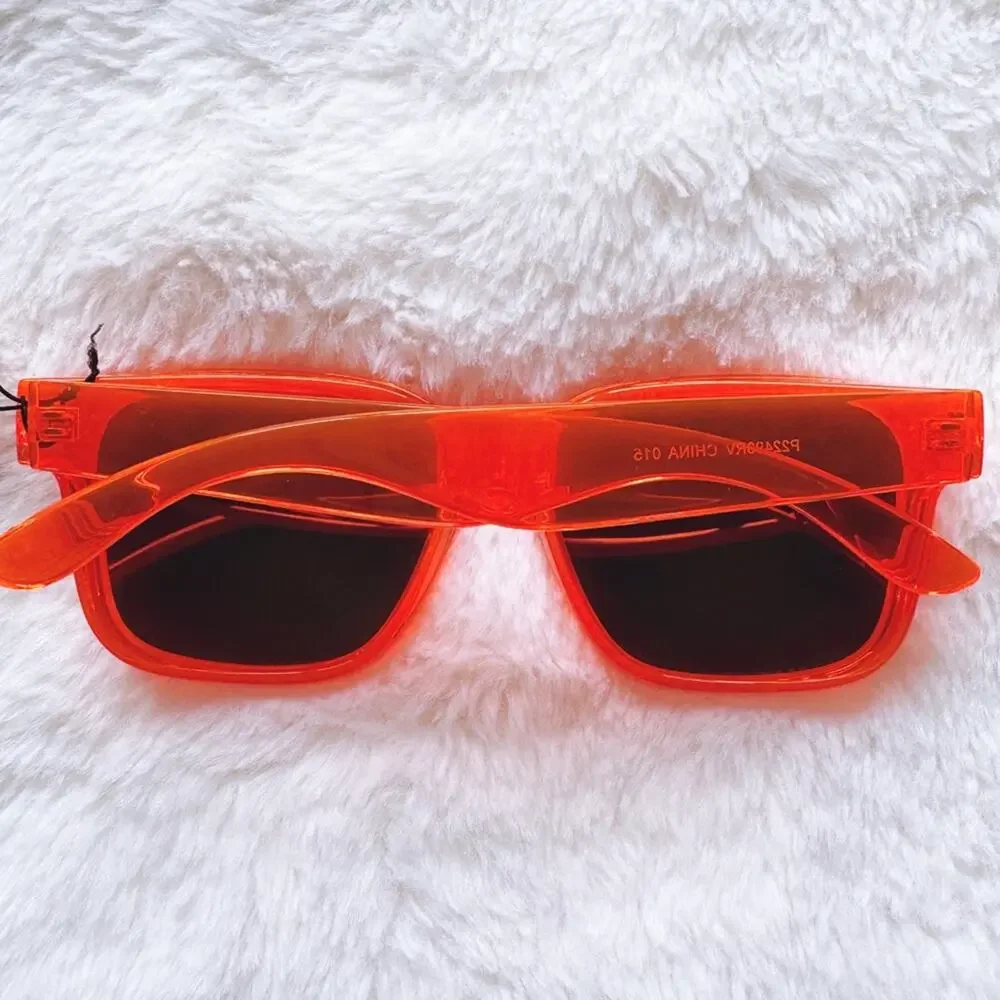 Cedric Bright Orange Mirrored Sunglasses