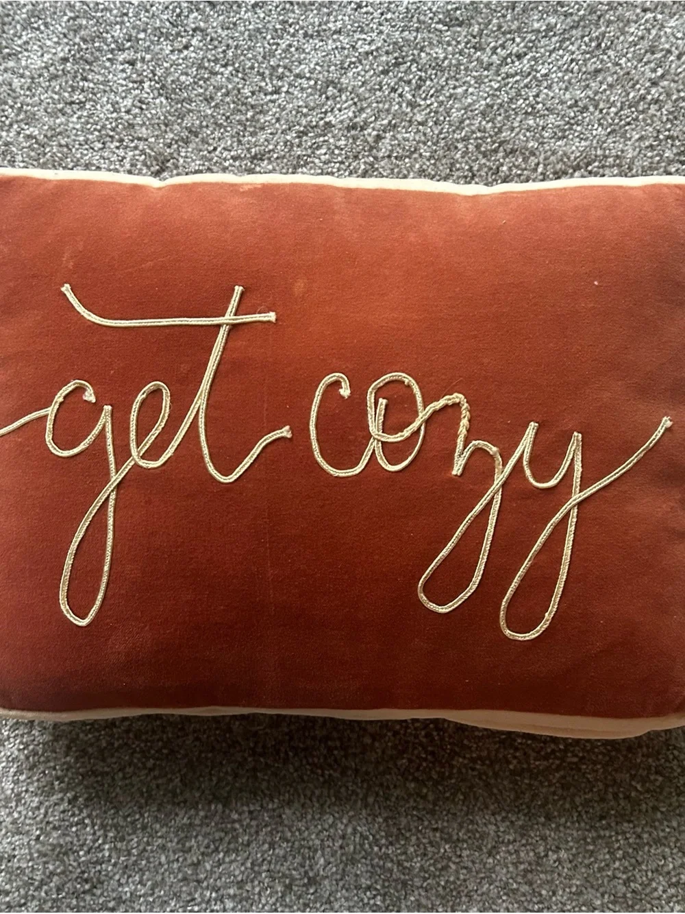 Get Cozy Throw Pillow