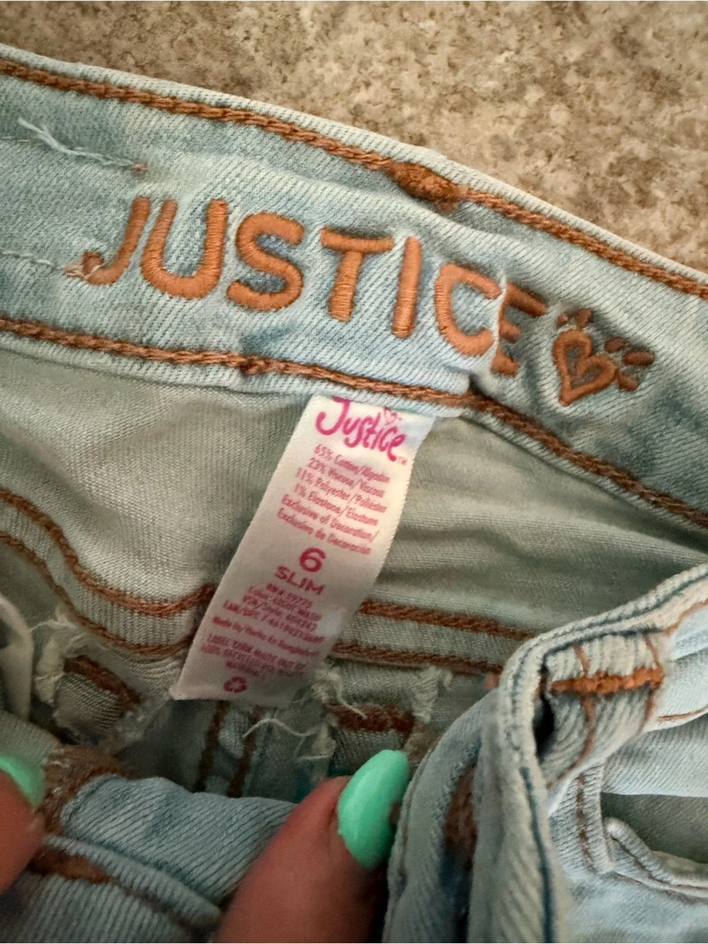 Justice light blue