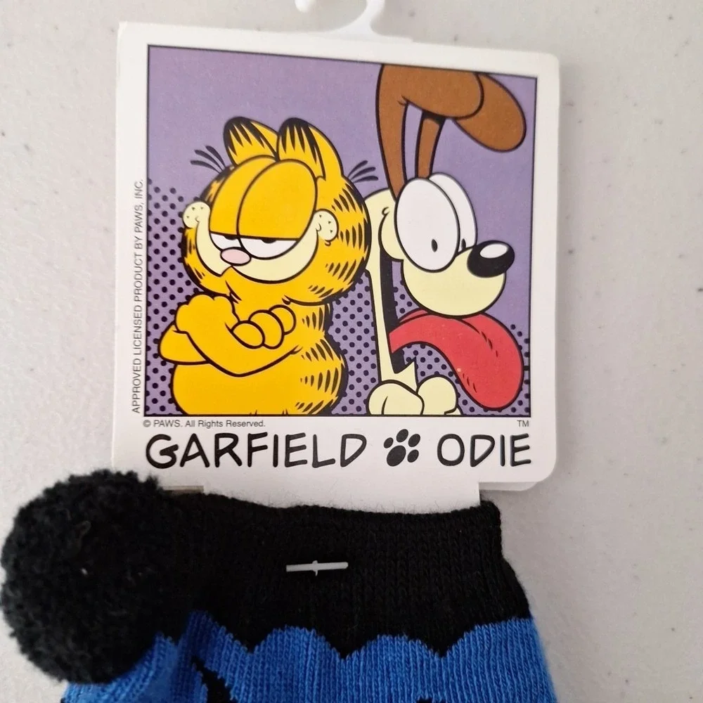 Vintage GARFIELD The Cat HALLOWEEN DEVIL Crew Socks Women's Size 9-11  NEW