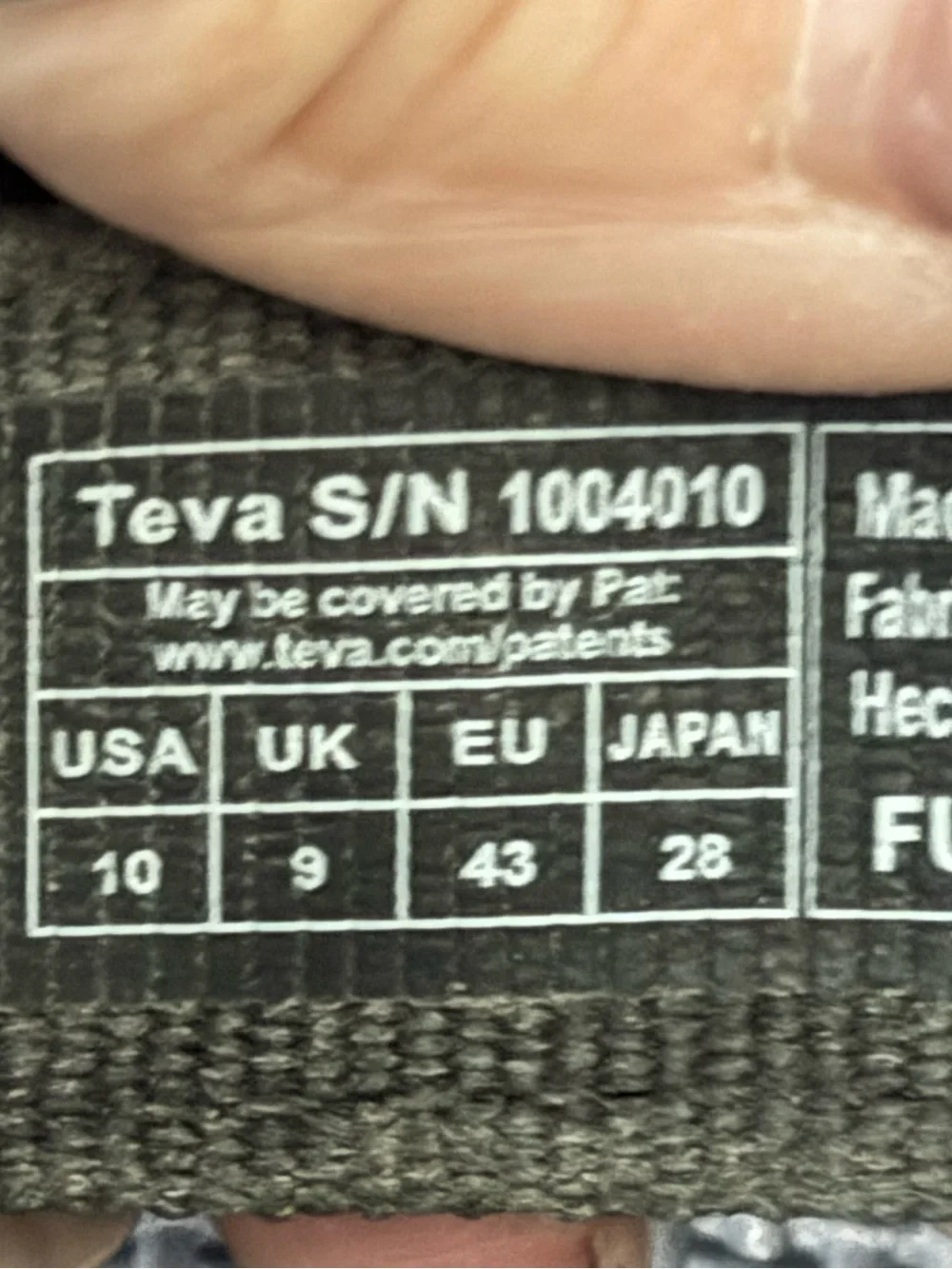 Teva sandals featuring