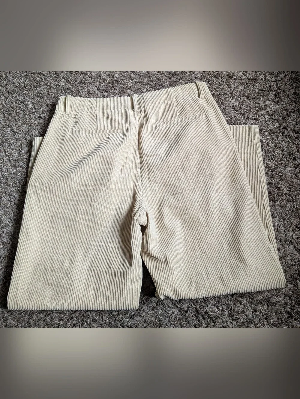 Frame Tan Neutral Straight Leg Cotton Corduroy Trousers 31W 28L