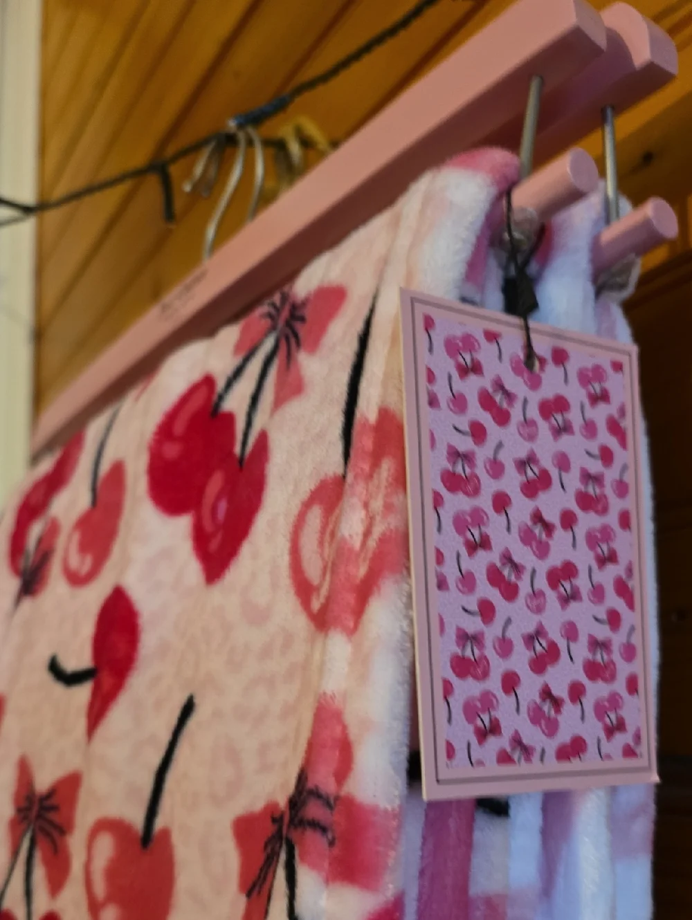 Juicy Couture Pink Cherry Plush Throw Blanket