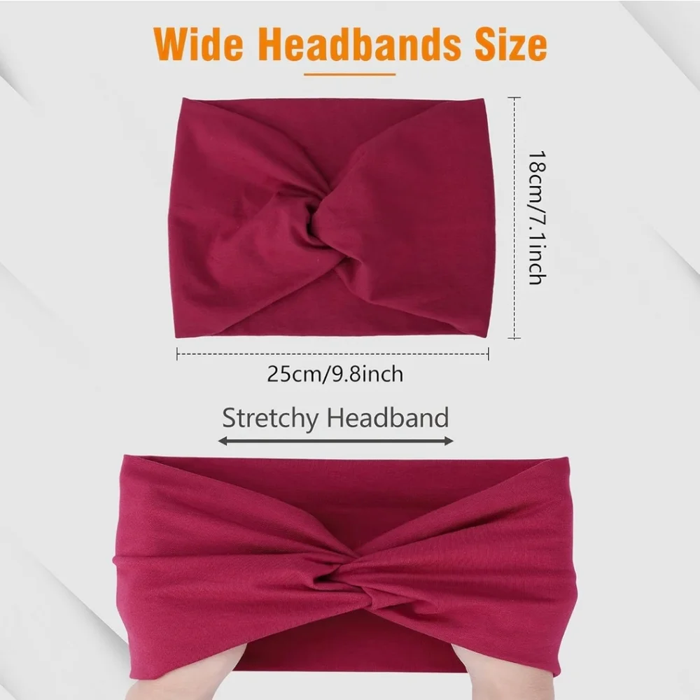 Wide Burgundy Headband