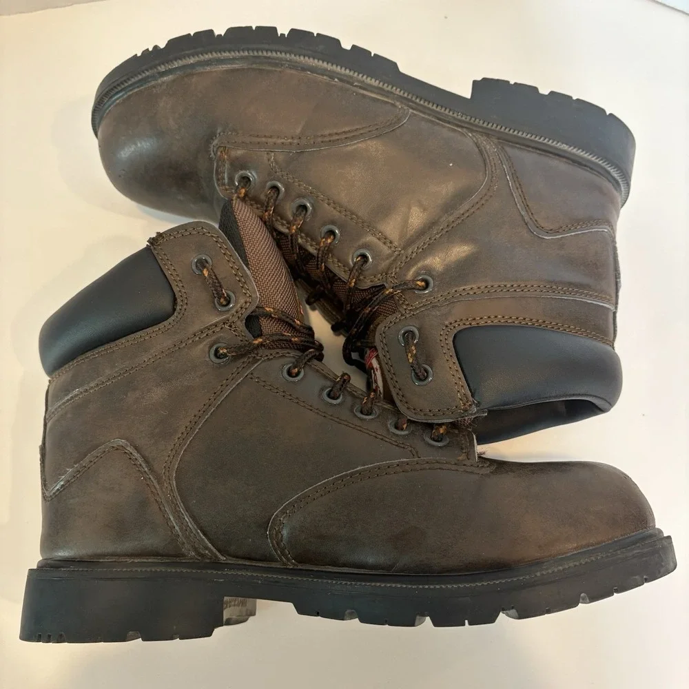 Brahma Men's Brown Leather Work Boots‎ 6