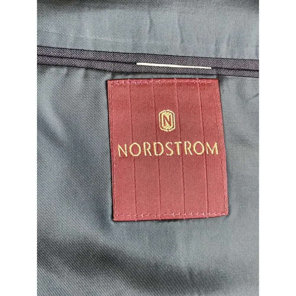 Nordstrom 40S Navy Blazer Gold‎ Buttons 100% Wool Italian Preppy Sport Coat