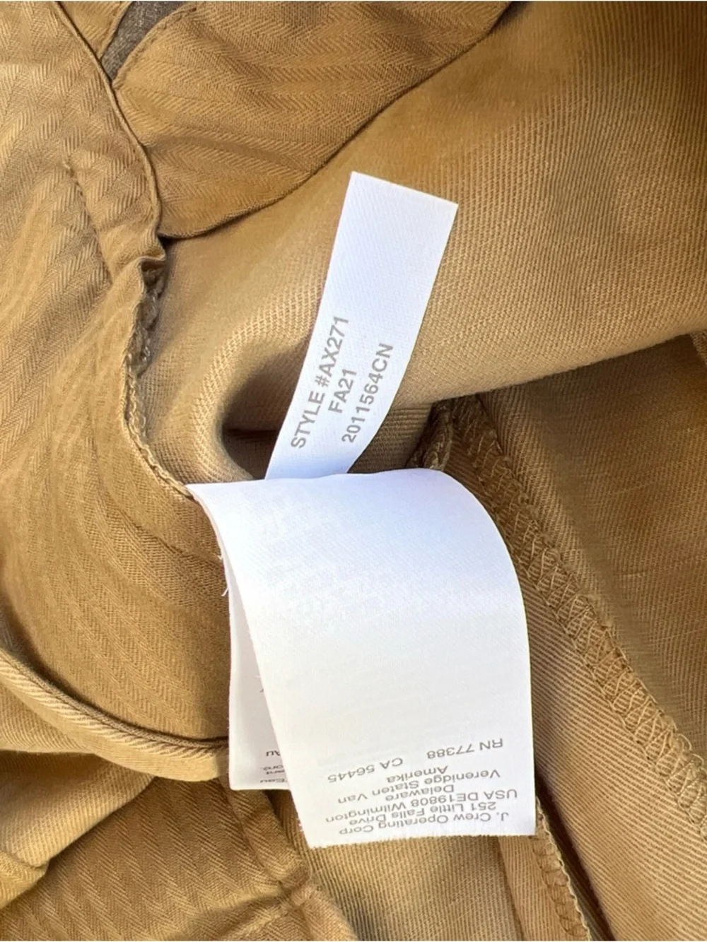 J. Crew crew linen