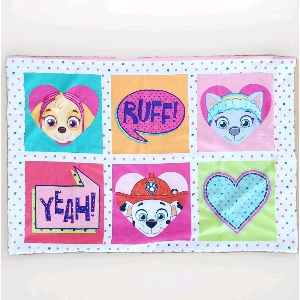 Paw Patrol Girls Pillowcase Skye Marshall Everest Pink Standard Size Reversible