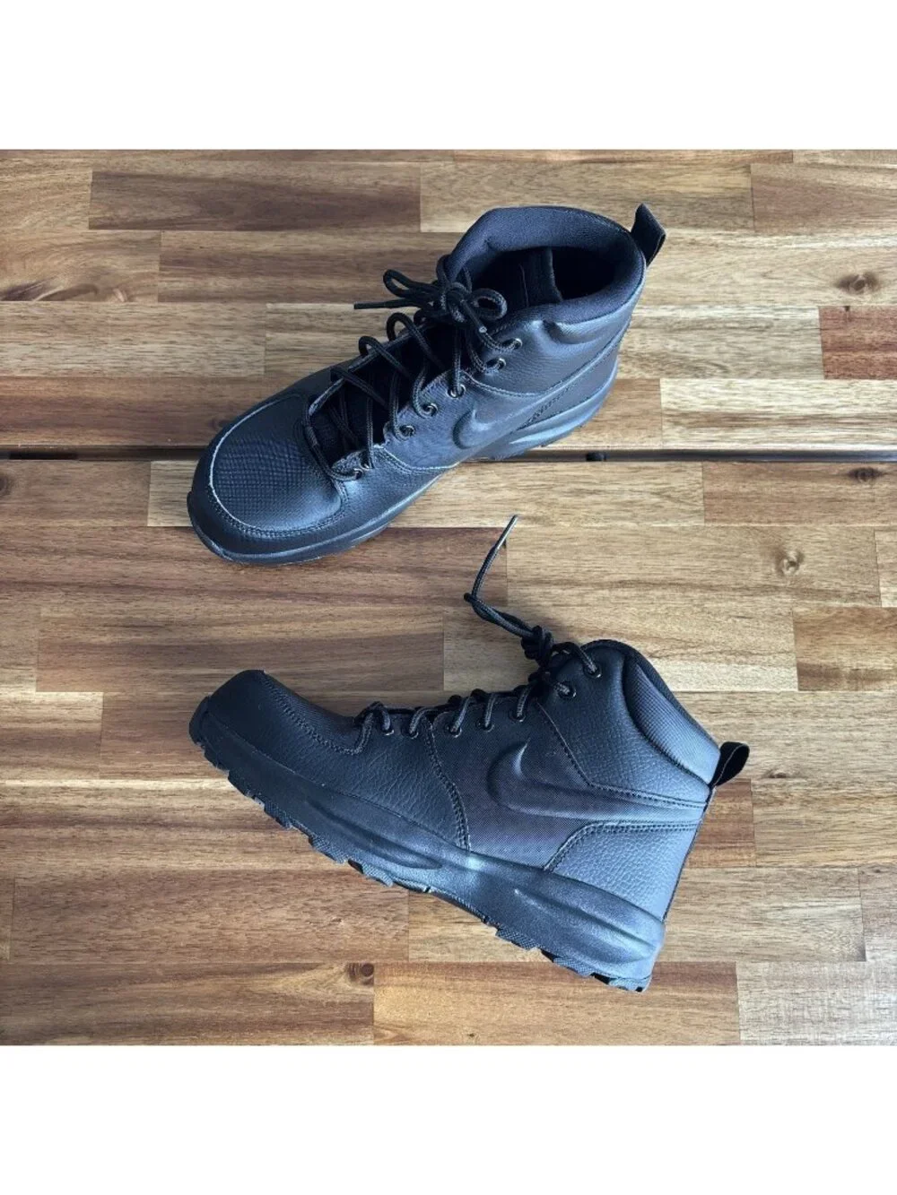 Nike Kids' Manoa Lace Up Hiking Boots Black‎ YOUTH 6Y Big Kid School Casual NEW