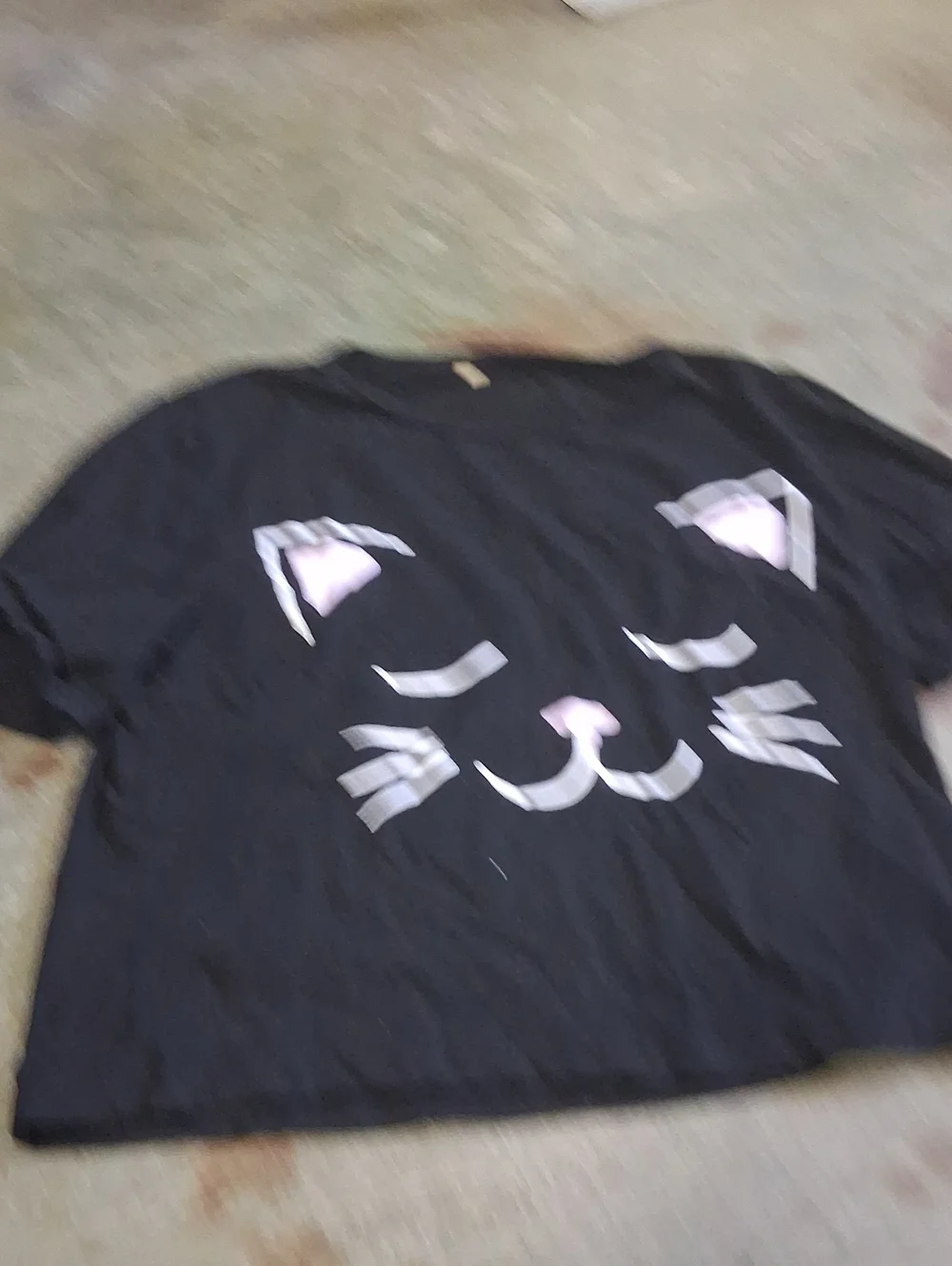 Black Cat Face Graphic Pet Shirt - Unbranded