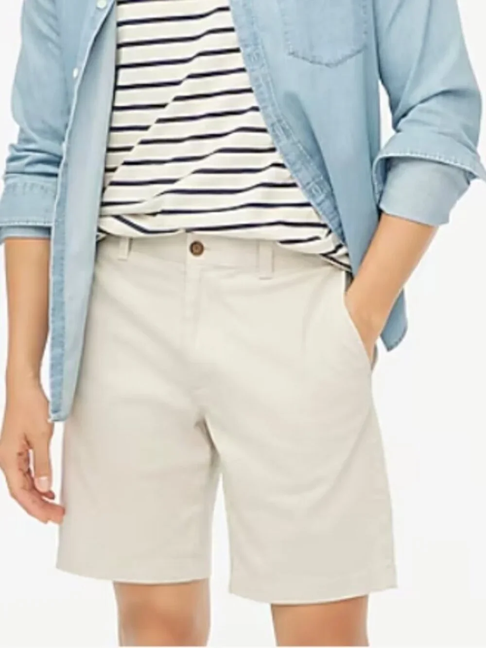 J CREW Stretch Chino Flat Front Shorts NEW