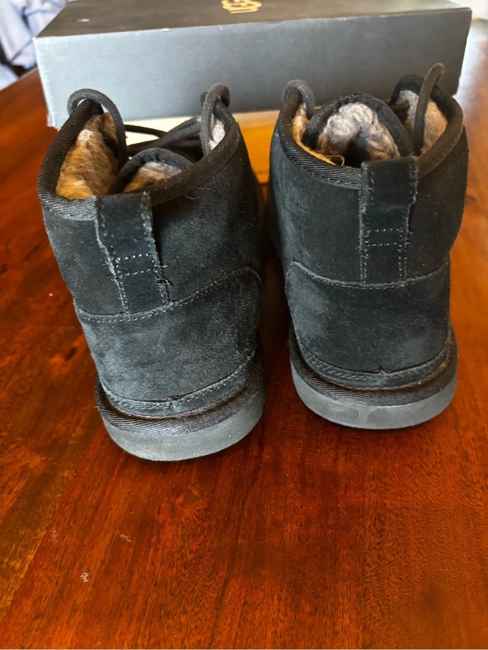 UGG Men's Black Suede Chukka Boots with Fleece Lining