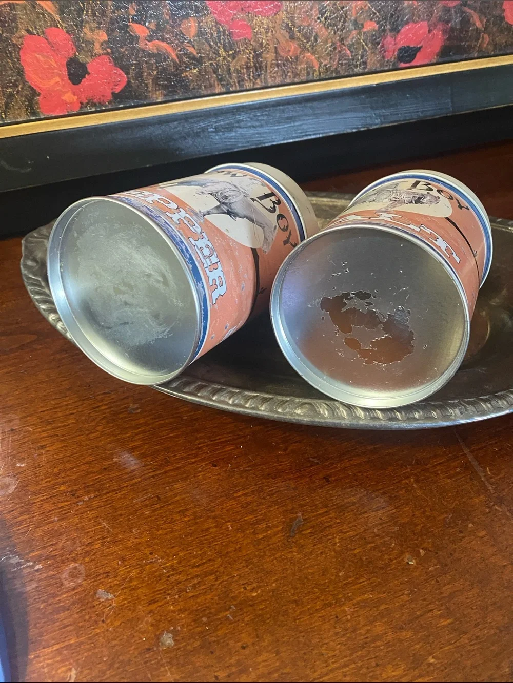 Gift Corral Western Cowboy Tin Orange set
