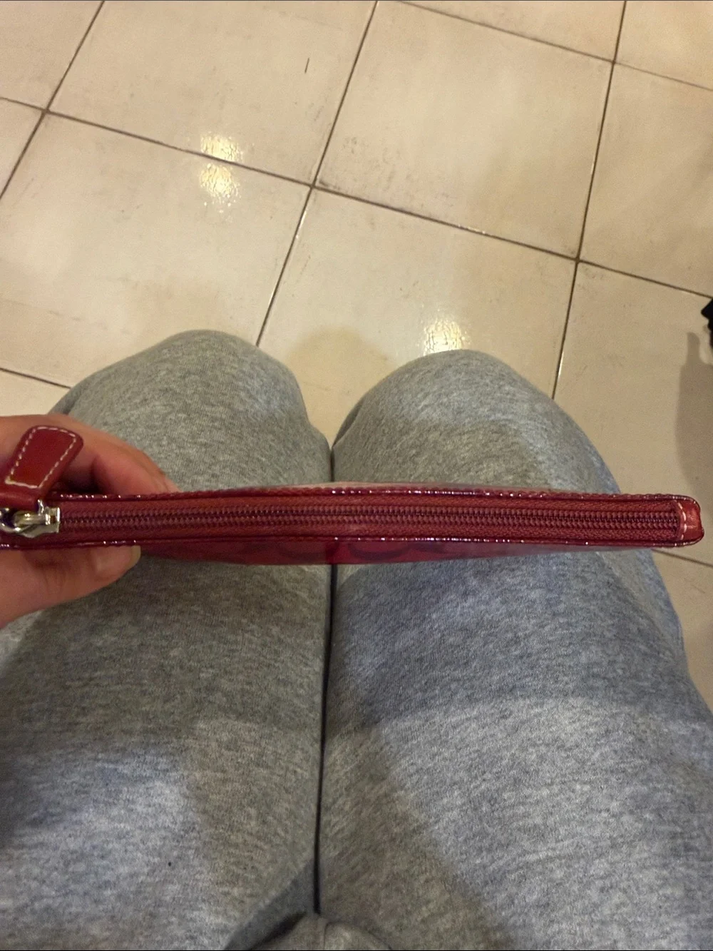 Coach wristlet red