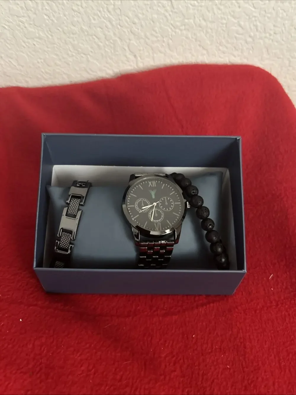 Men’s Yaamava Watch Set New 3 Piece Black New in box