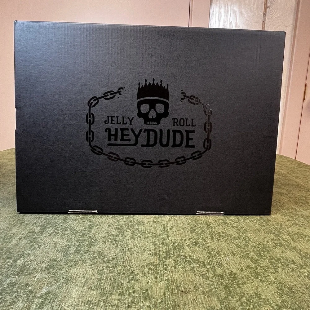 Size‎ 11-Jelly Roll Hey Dude Suede Bradley Boot Tan Skull Print Brand New