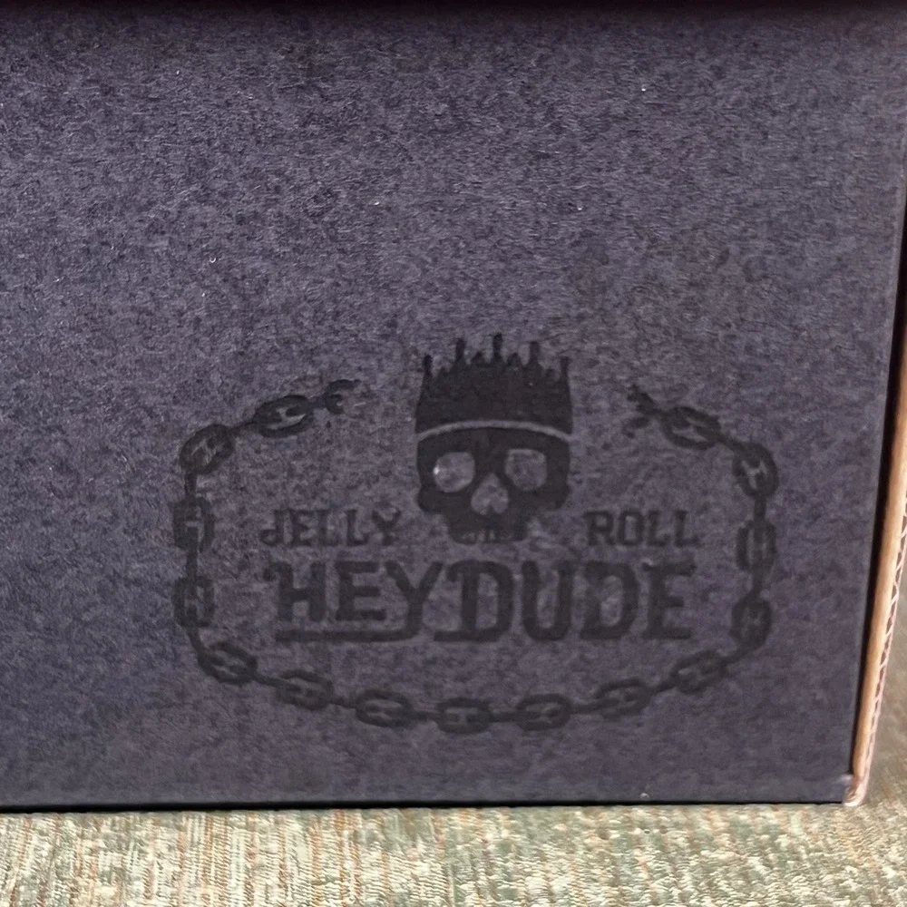 Size‎ 11-Jelly Roll Hey Dude Suede Bradley Boot Tan Skull Print Brand New