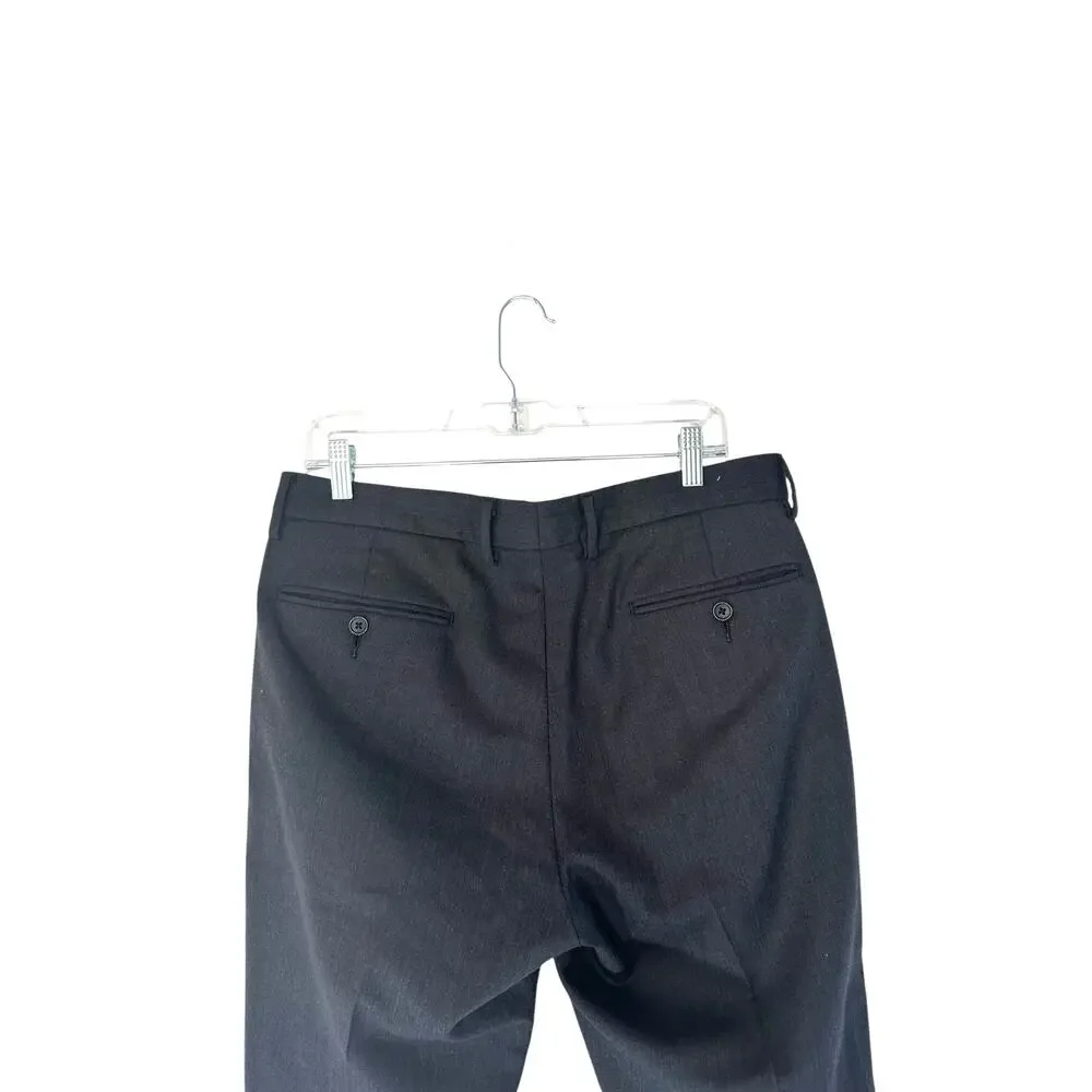 J.Crew Men's Charcoal Gray Work Bedford Straight Leg Dress Pants Size 33‎ x 32