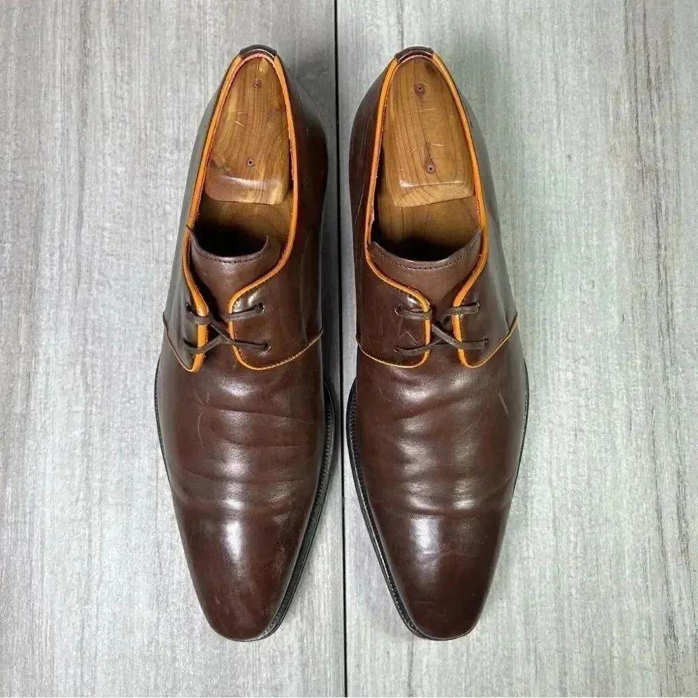 Mezlan burgundy orange