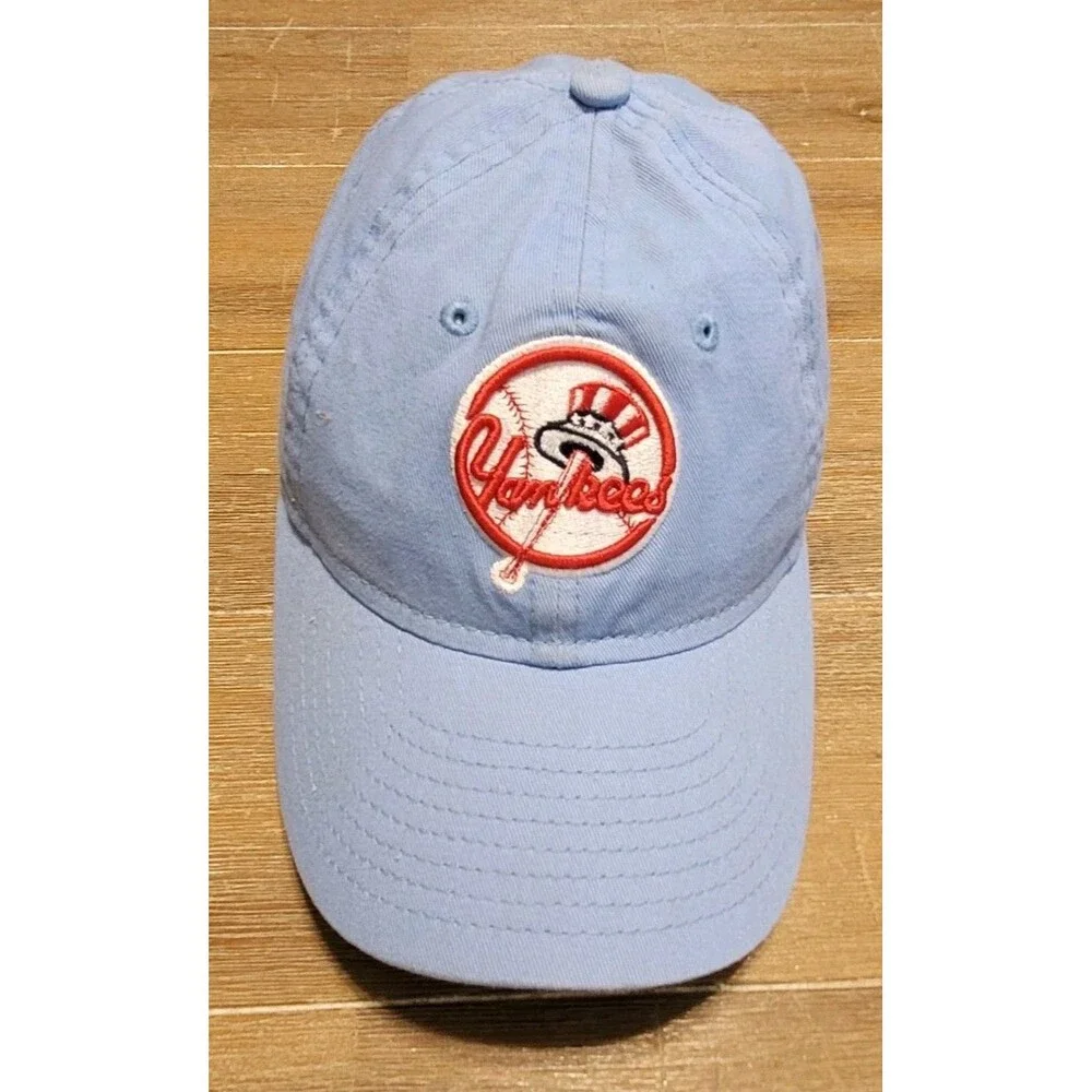 New York Yankees Light Blue Youth Hat New Era 9Twenty Cap MLB Baseball Adj Strap