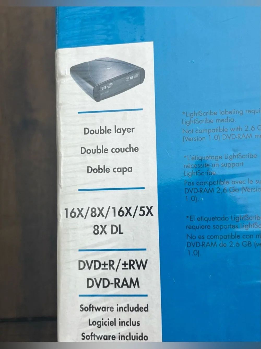 HP dvd840e external