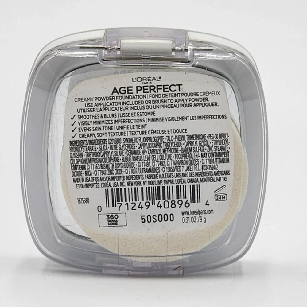 L'Oreal Paris Age Perfect Creamy Pressed Powder Foundation Sienna 360 New Sealed