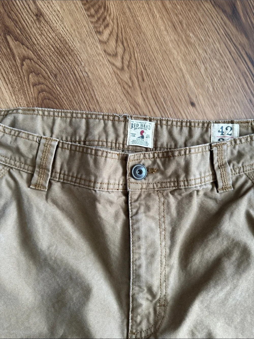 RedHead Tan Chino Pants - Straight Leg Casual Utility Cargo 42x30