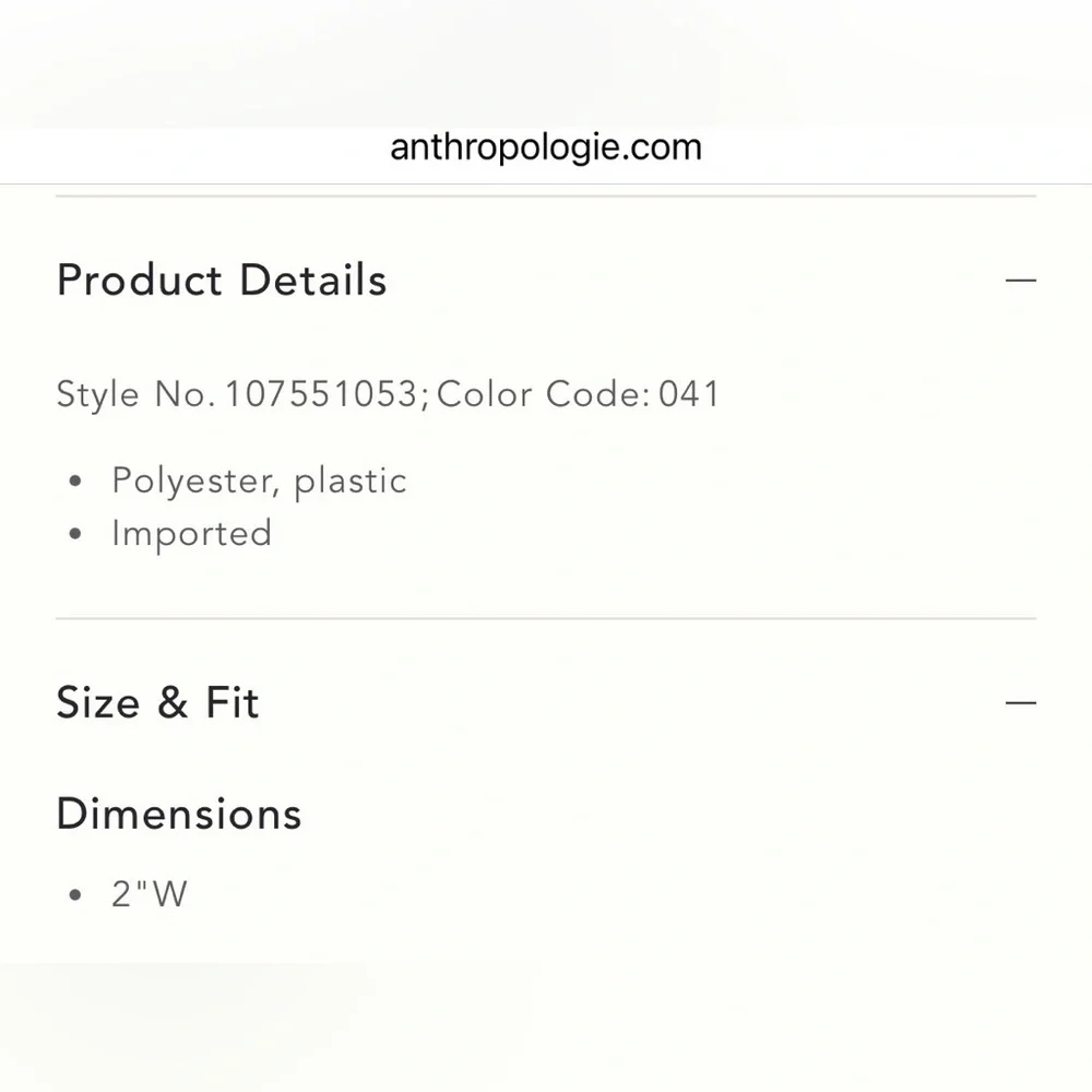 Anthropologie wide satin