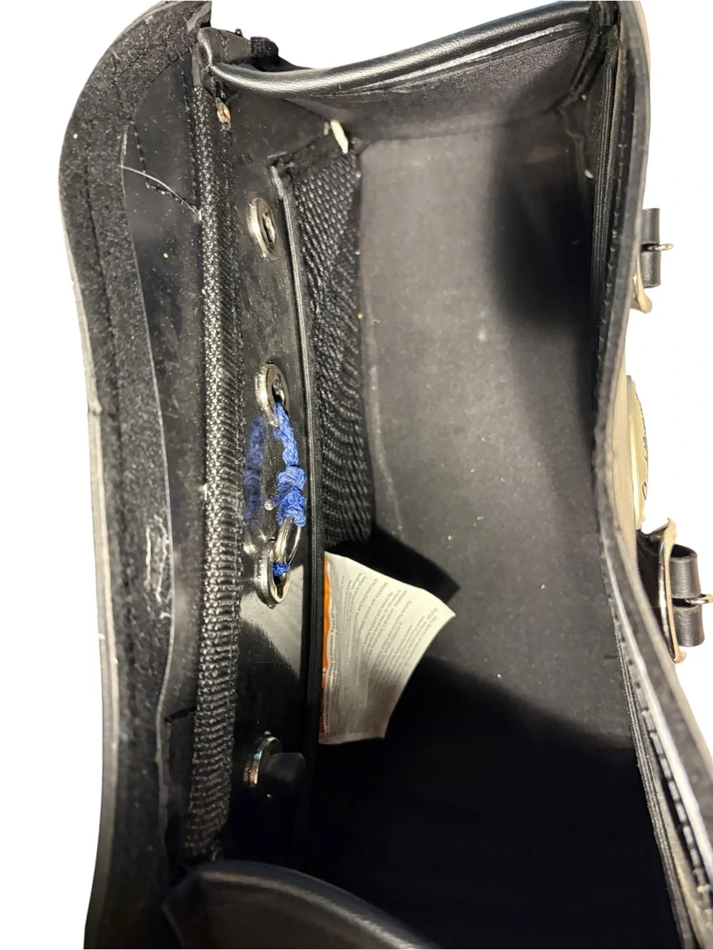 Saddlemen Large Drifter Slant Plain Black Leather Motorcycle Saddlebags
