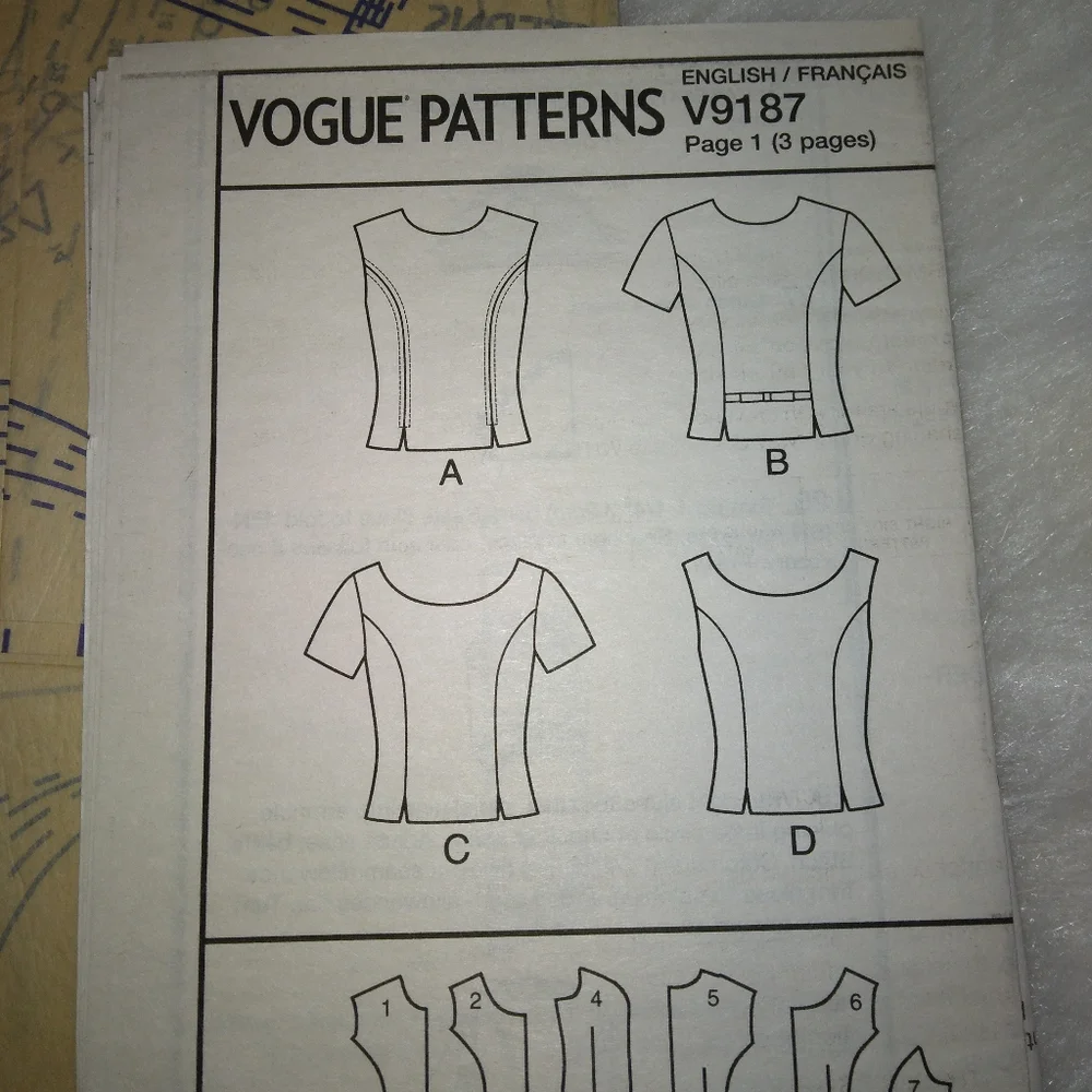 Vogue v9187 hemline