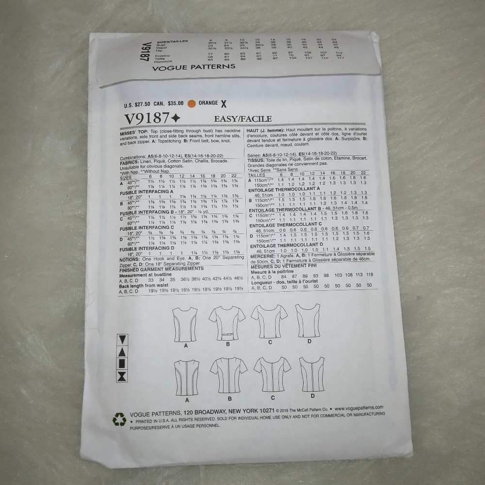 Vogue clise pattern