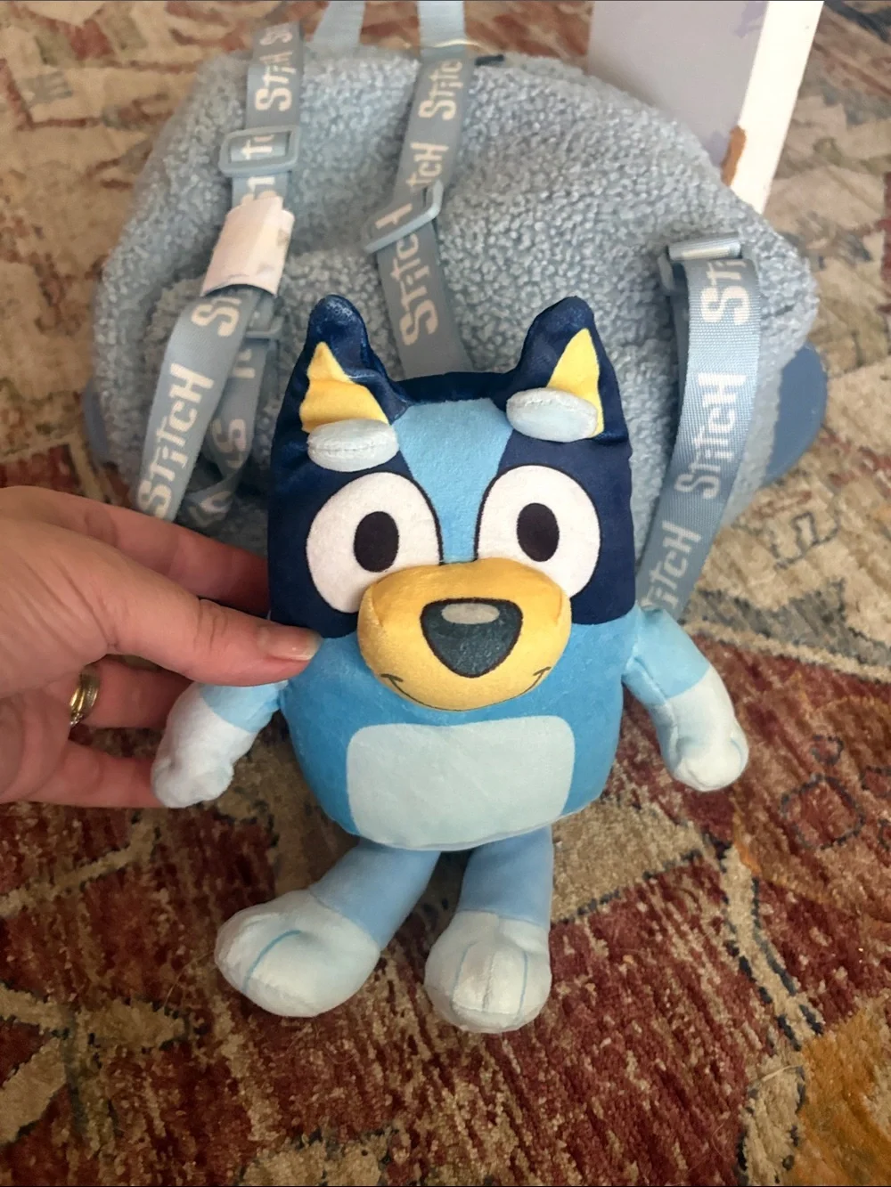 Mochila de Stich a Relieve Azul backpack stuffed