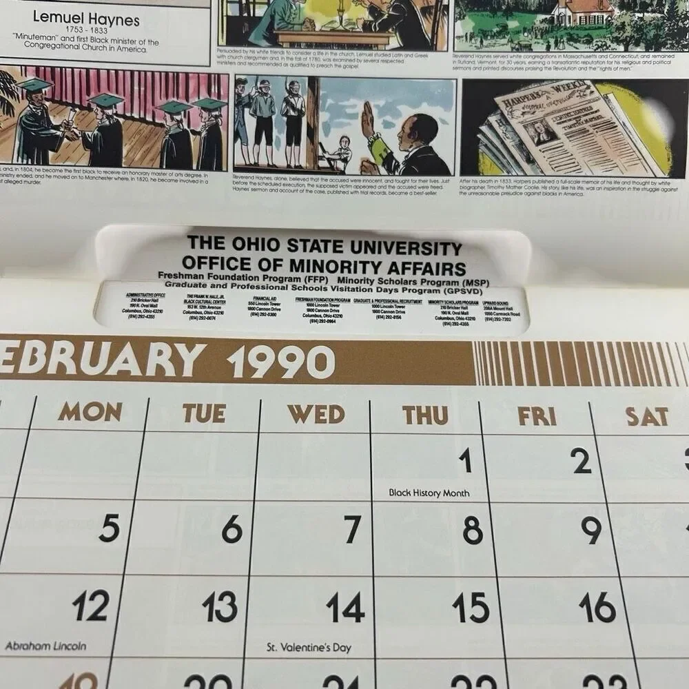 The Afro-American Historical Calendar afro american