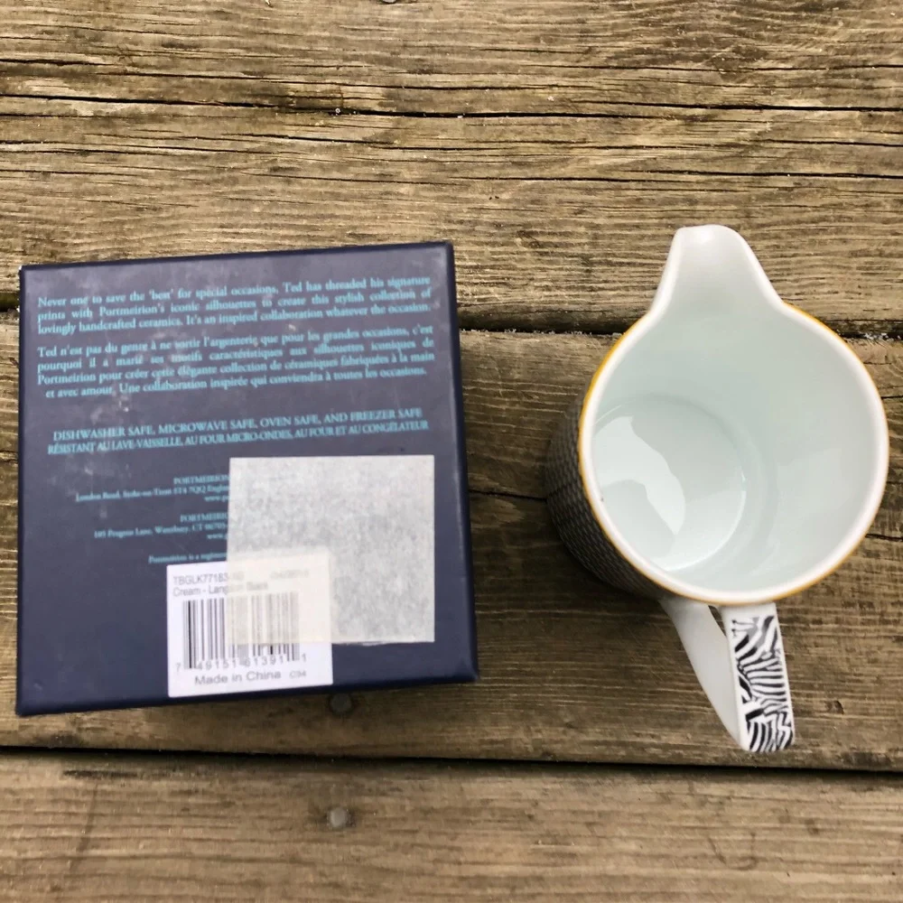 Ted Baker Langdon Black Portmeirion Creamer -In Box
