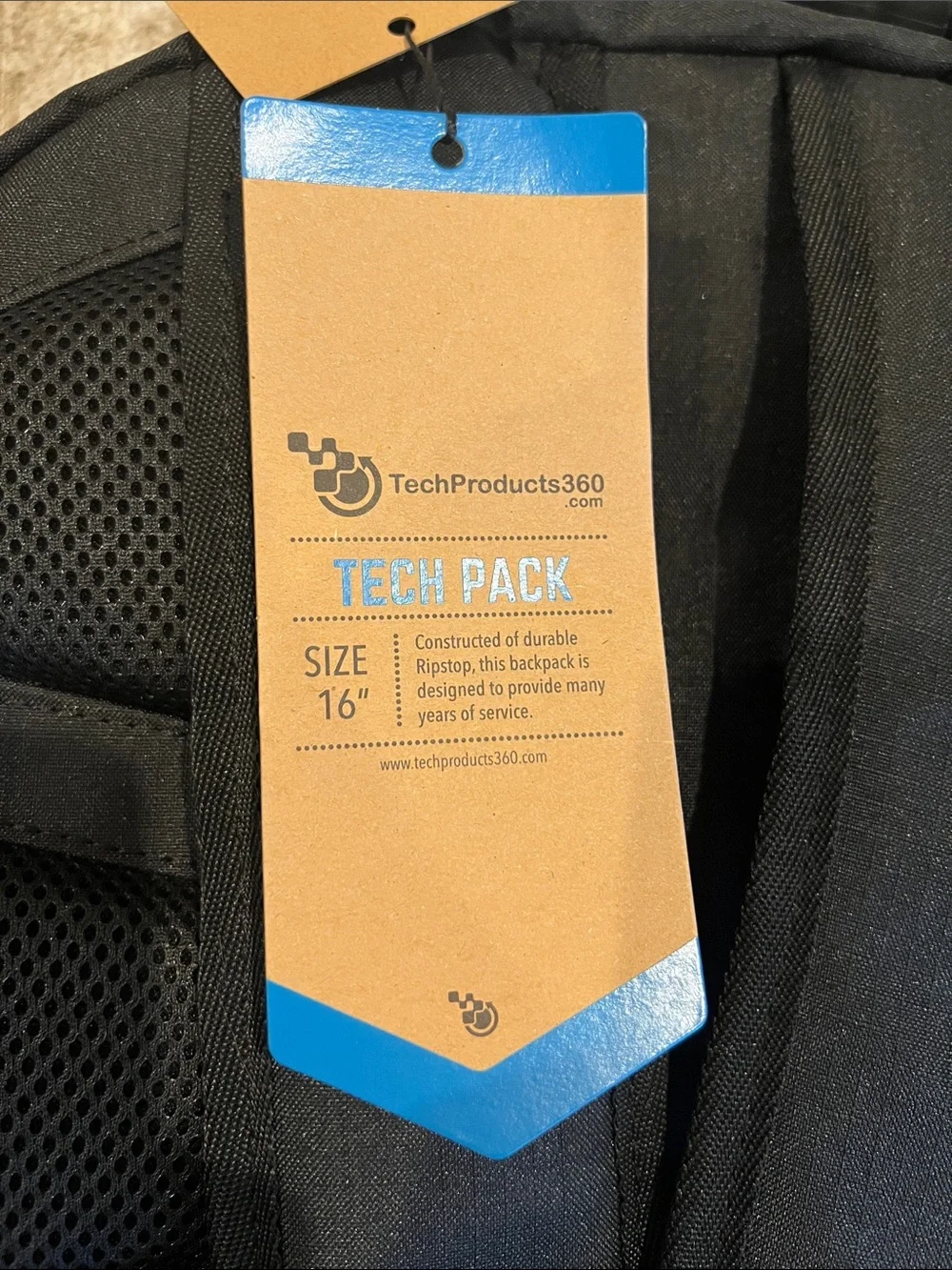 Techproducts360 black backpack