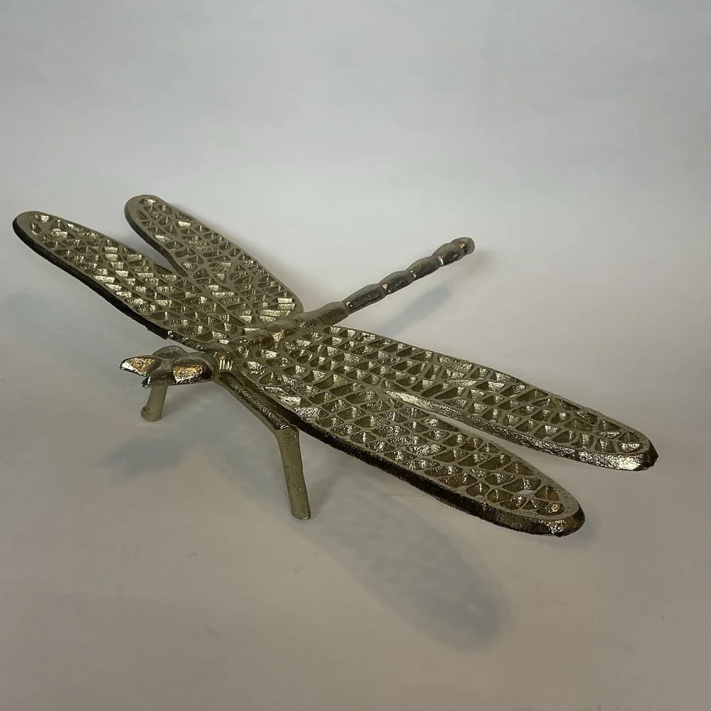 Home Decorating Insect Large Gold Metal‎ Dragonfly Figure Decor 15